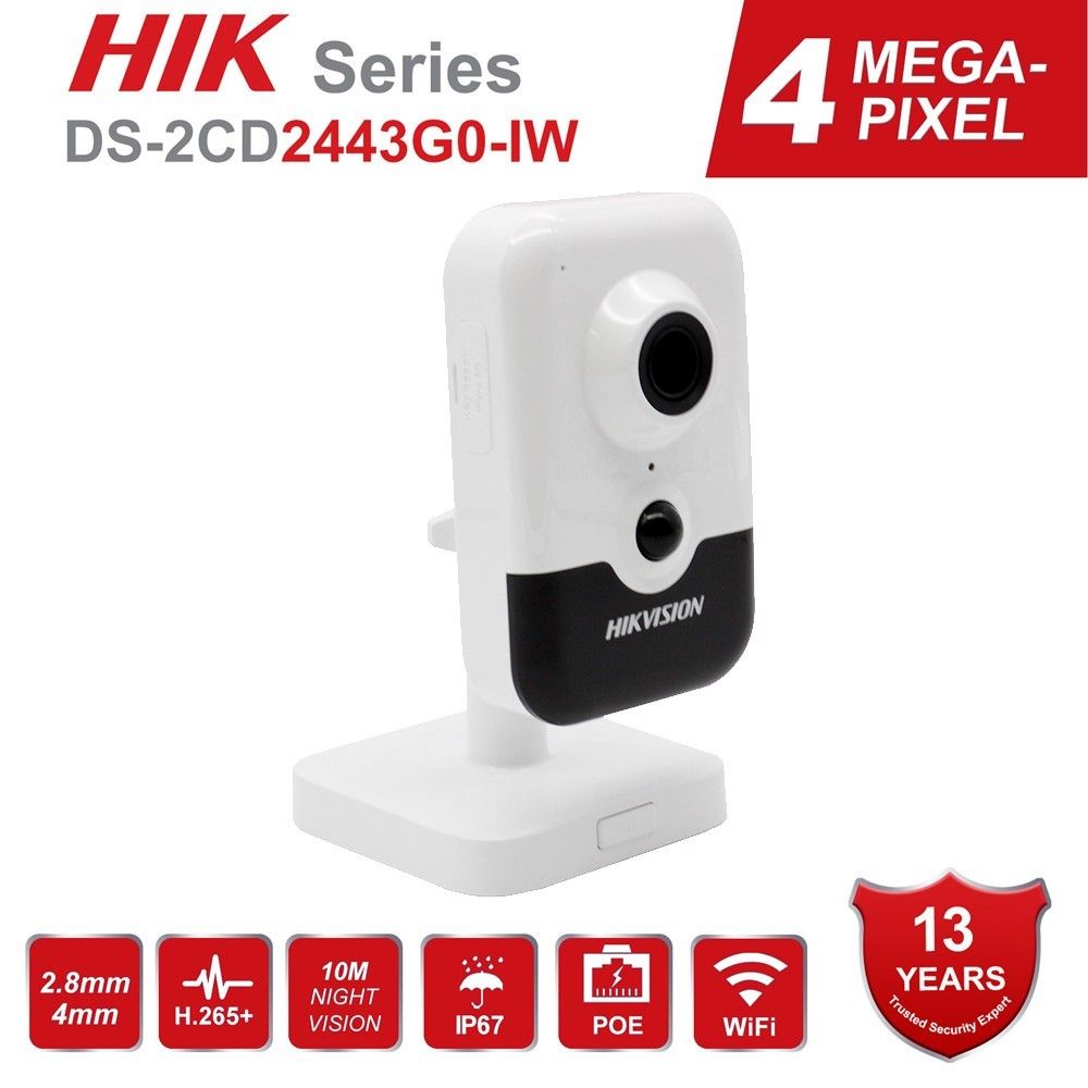 Hikvision DS-2CD2443G0-IW 4Mp 2.8mm IP Küp Kamera #1
