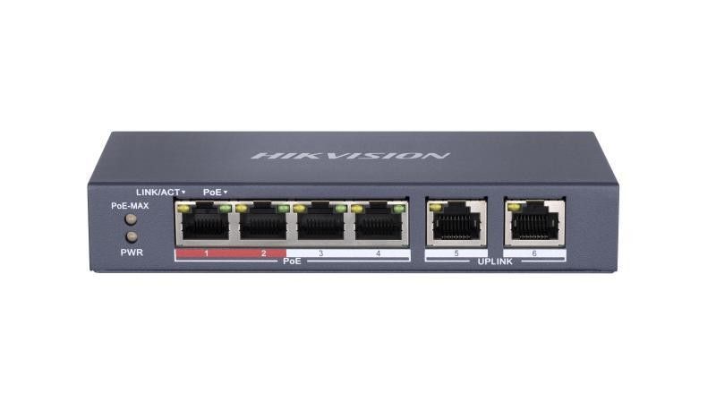 Hikvision DS-3E0106P-E/M 4 Port 10/100 PoE Switch #2