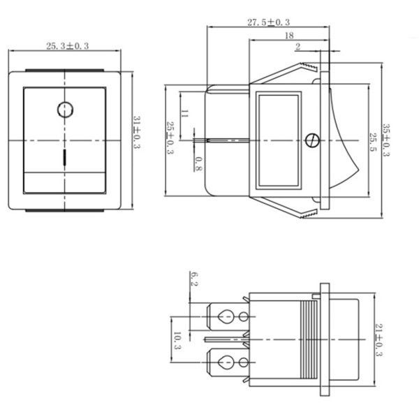 IC104W Geniş Işıklı Anahtar Körüklü ON-OFF 4P Yeşi #2