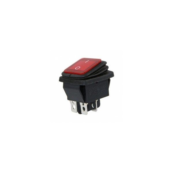IC104W Geniş Işıklı Anahtar Körüklü ON-OFF 4P Kırm