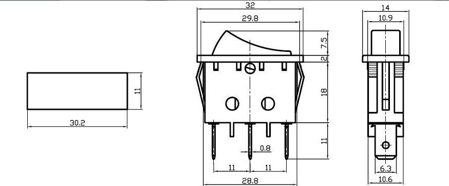 IC117 Tekli Işıksız 2 Yönlü Yaylı Buton #2