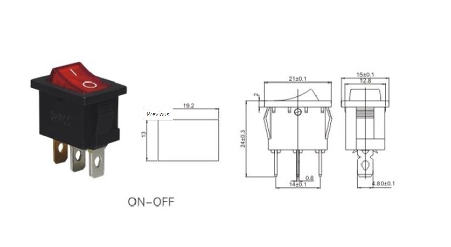 IC118-0 Mini Işıklı Anahtar 3P #2