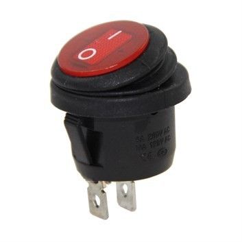 IC133W  Yuvarlak Işıksız Anahtar ON-OFF 2P Körüklü