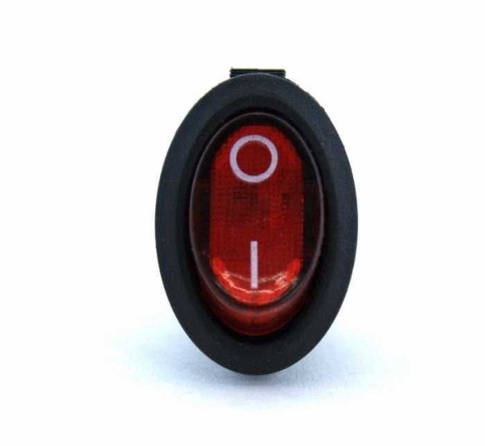 IC134B Oval Işıklı Kırmızı 0,1 Anahtar