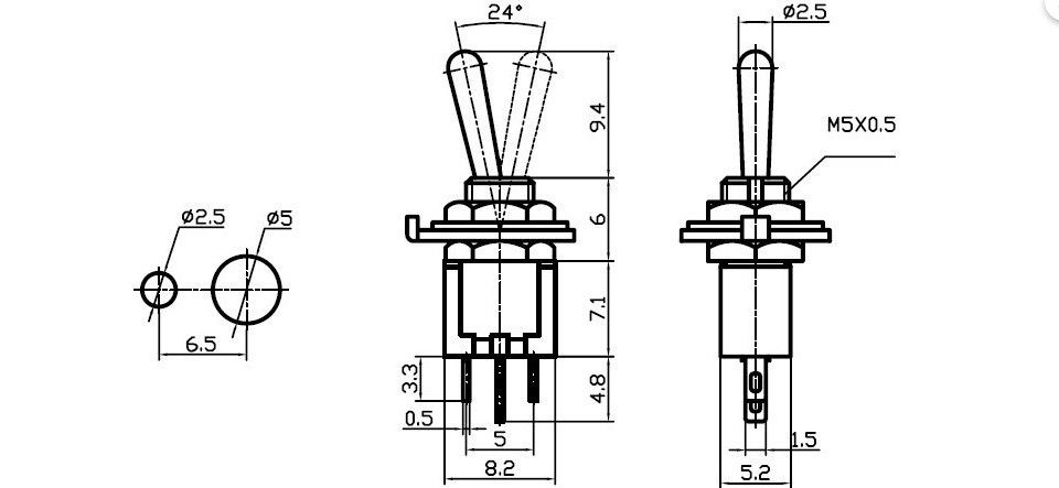 IC137 Toggle Switch Mini 3 Pin 2 Konumlu On-Off #2