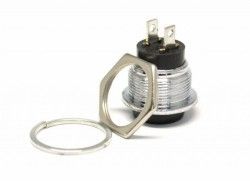IC180 BTN-03 Siyah 11x24mm Metal Push Buton Yuvarlak