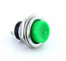 IC180  BTN-03 Yeşil 11x24mm Metal Push Buton Yuvar