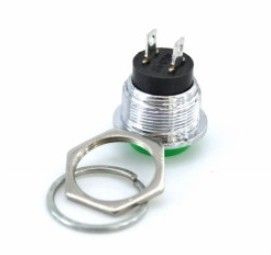 IC180  BTN-03 Yeşil 11x24mm Metal Push Buton Yuvar #4