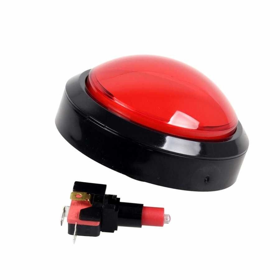 IC180J-5 Atari Buton 24mm 12V Led 100mm Kafa Kırmı #2