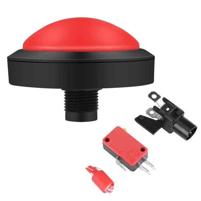 IC180J-5 Atari Buton 24mm 12V Led 100mm Kafa Kırmı #4