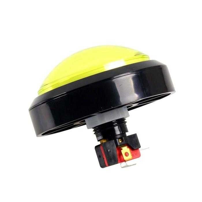 IC180J-5 Atari Buton 24mm 12V Led 100mm Kafa Sarı #2