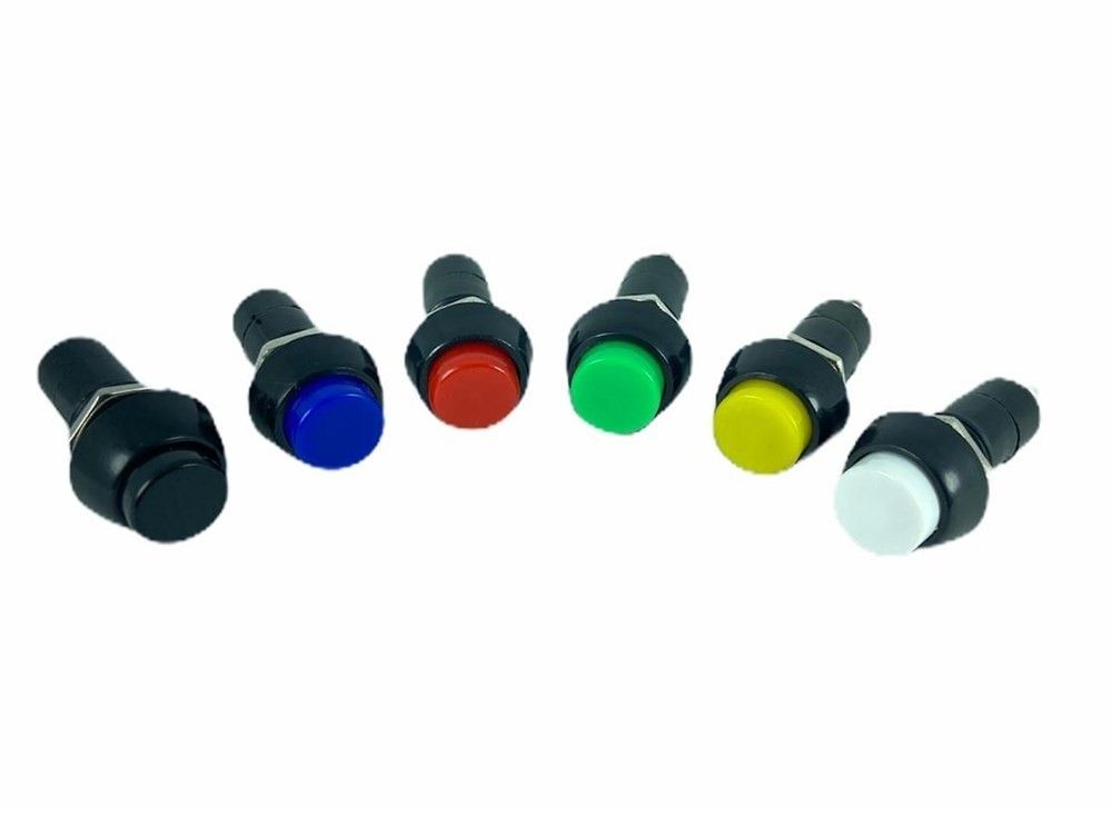 IC185 Yuvarlak Mavi Anahtarlı Push Buton 38x16mm #2