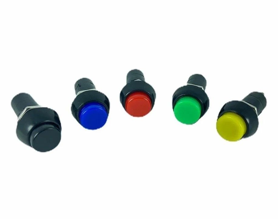 IC186 Yuvarlak Yeşil Push Buton Yaylı 38x16mm #2