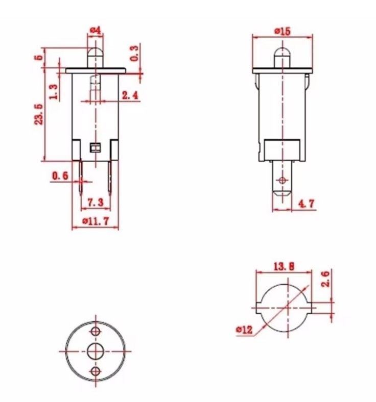 IC187A Ters Kapak Switch Beyaz 12mm #2