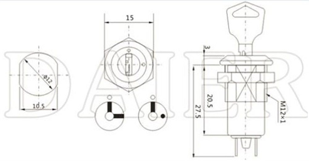 IC195C Anahtarlı Switch 19mm 0-1 #2