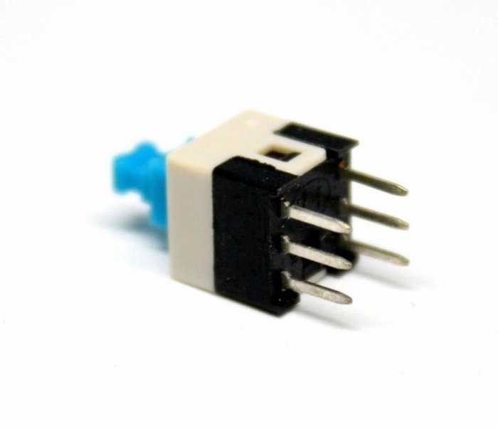 IC196 Çıt Çıt Anahtar Mini Mavi 6P Kalıcı 7x7mm #3