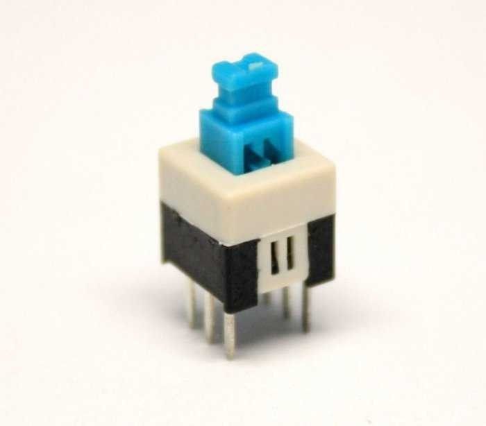 IC196 Çıt Çıt Anahtar Mini Mavi 6P Kalıcı 7x7mm #4