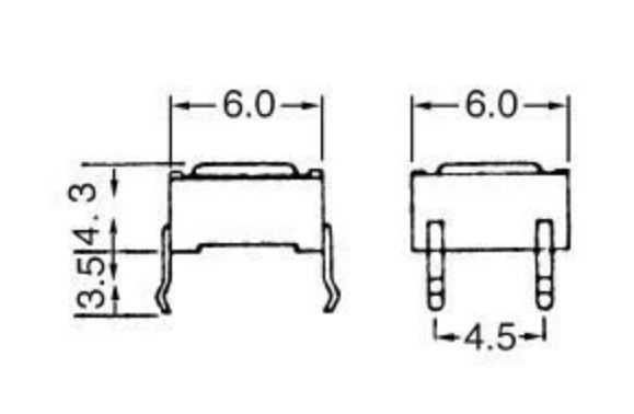 IC198 Çıt Çıt Anahtar Mini Mavi 6P Kalıcı 8x8mm #2
