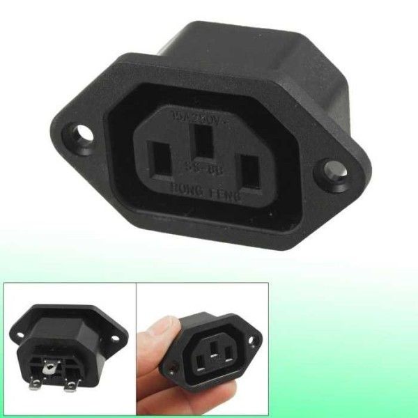 IC212A-K 3 Pin Power Dişi Şase Monteli Soket Kulak #2