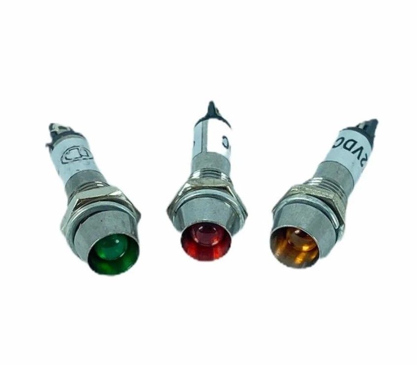 IC225 Sinyal Lambası Metal 8mm 220V Yeşil  #2