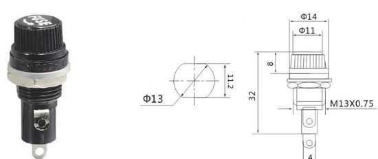 IC236 Fuse Sigorta Yuvası Büyük 6x30mm #4