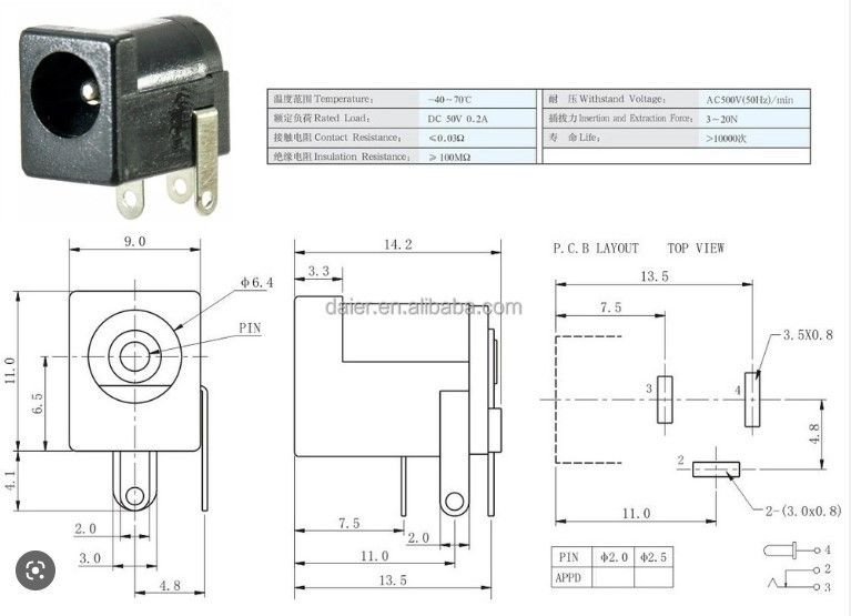 IC255 2.1mm Erkek Şase Adaptör Soket #3