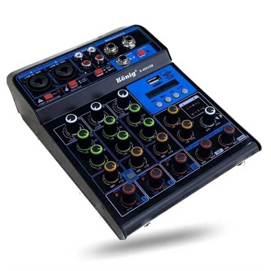 König K-400 USB 4 Kanal Dec Mikser