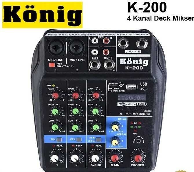 König K-400 USB 4 Kanal Dec Mikser #3