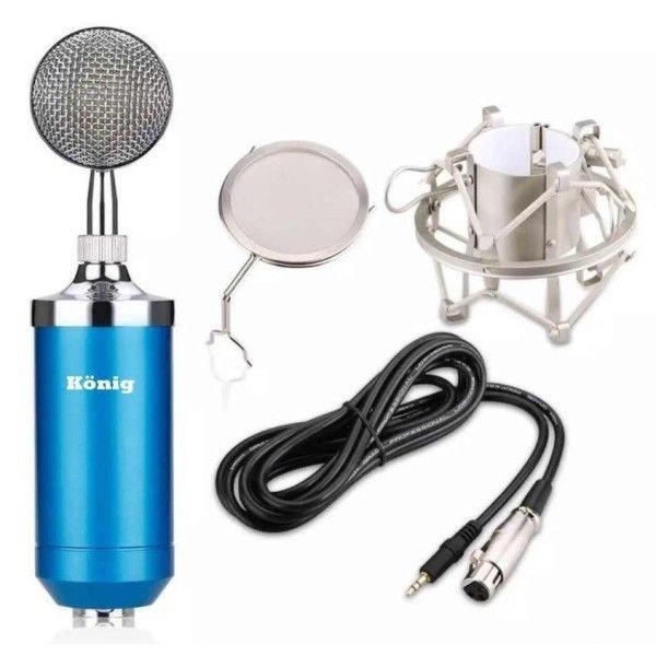 König K-CM502 Condenser Kayıt Mikrofonu (Mavi) #2
