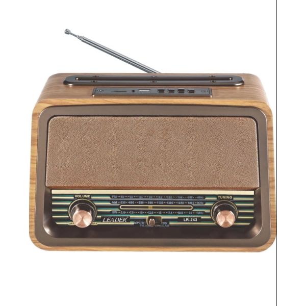 Leader LR-243 Radio,BT,USB,TF Retro Müzik Kutusu