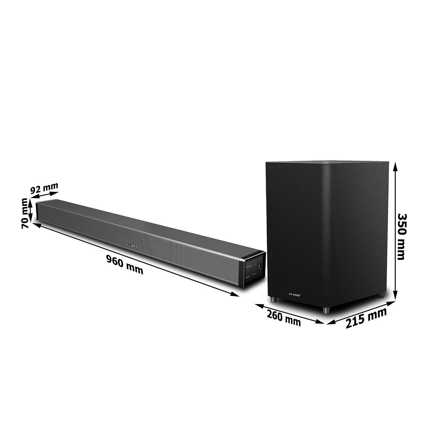 Leader SB33 600W 2.1 Soundbar Ses Sistemi #3