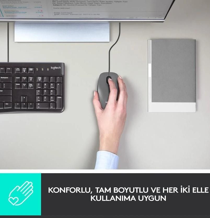 Logitech M100 Kablolu Siyah Mouse #2