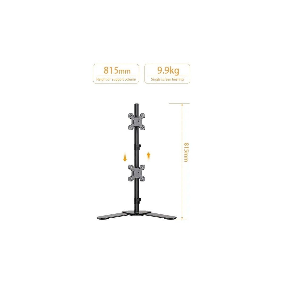M073 13'-27' Asansörlü Çift Monitör Standı #2