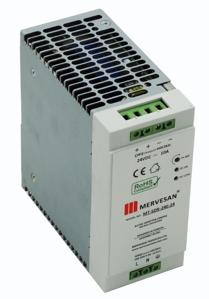 Mervesan MT-SDR-240-24 24V 10A Ray Tip SMPS Adaptö
