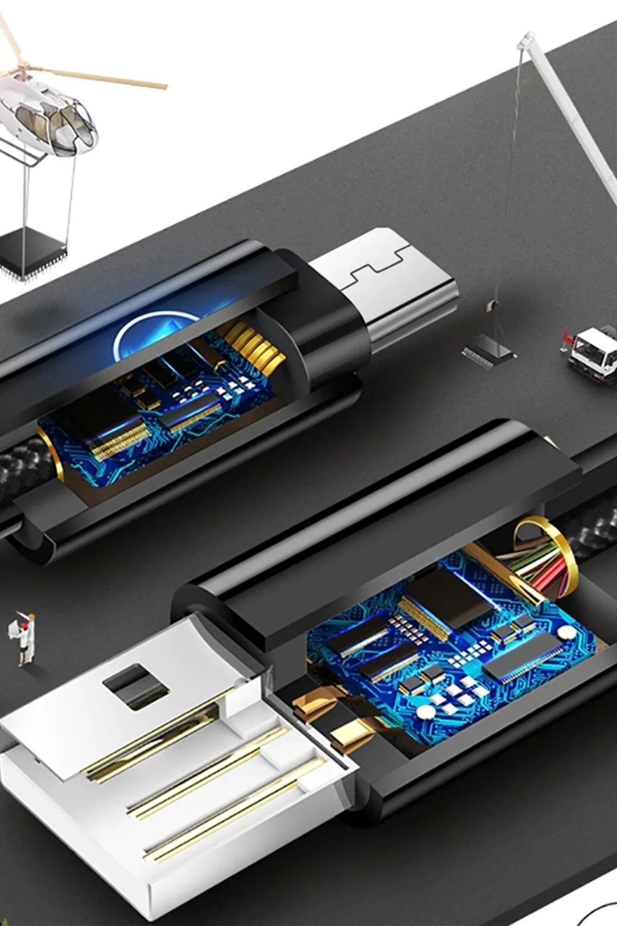 Micro Usb Jaklı 1.5m. Adaptör Kablosu #3