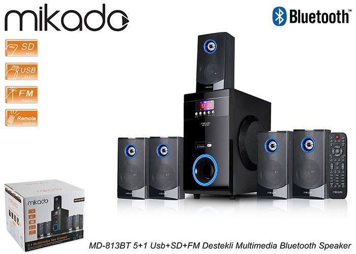 Mikado MD-813BT 5+1 Usb,Sd,Fm Bluetooth Speaker #3