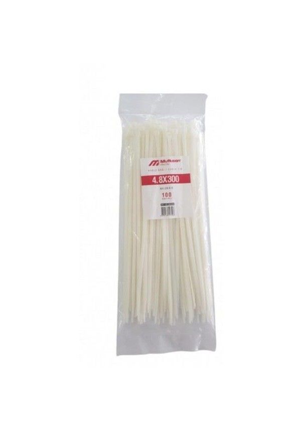 Mutlusan 4.8x300 Beyaz Kablo Bağı (100 lü) #2