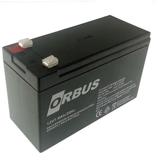 Orbus 12V 7Ah Bakımsız Tip  Kuru Akü #1