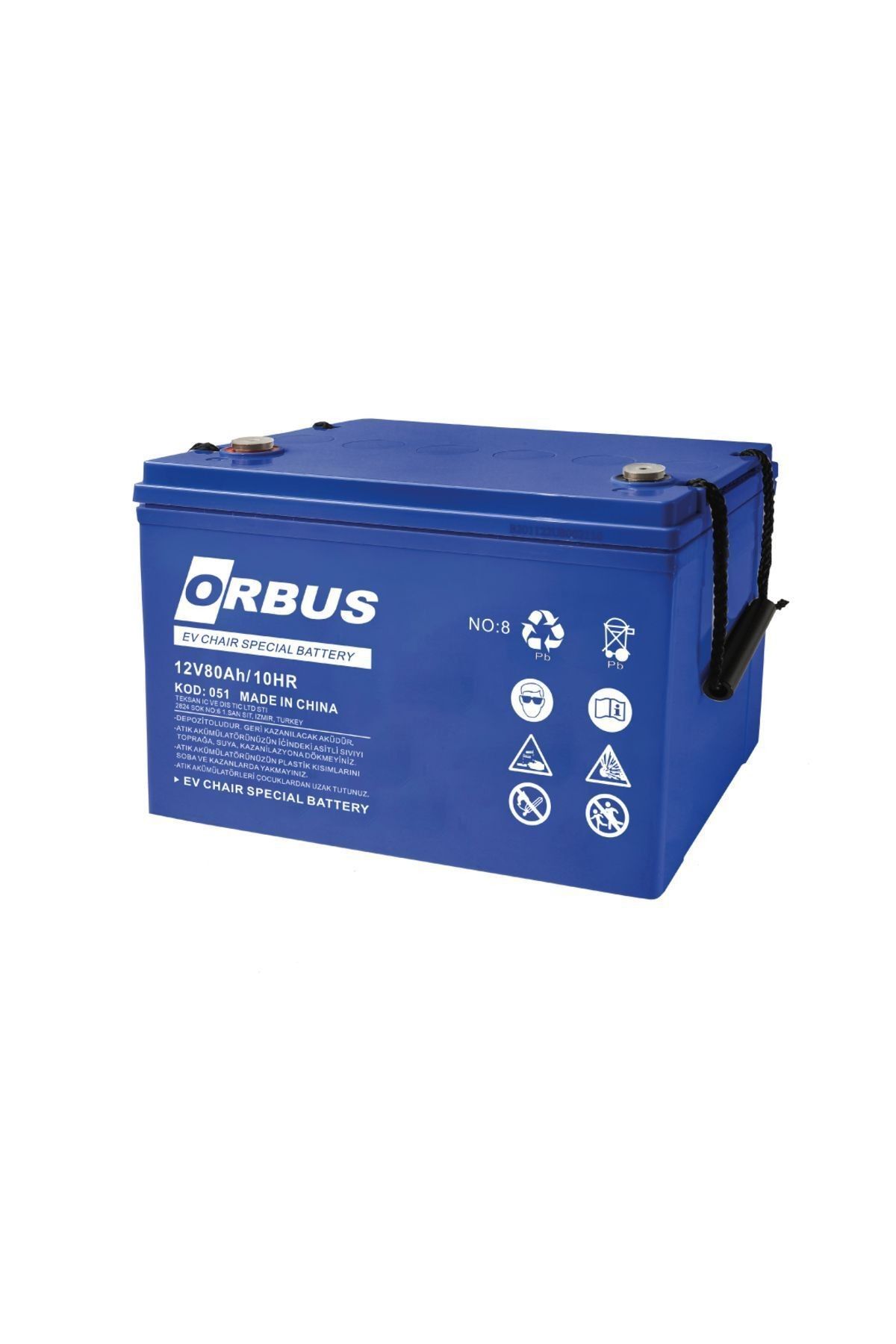 Orbus 12V 80Ah Engelli Bakımsız Tip Karbon Jel Akü #2