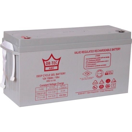 Ortec 12V 150Ah Jel Akü #1