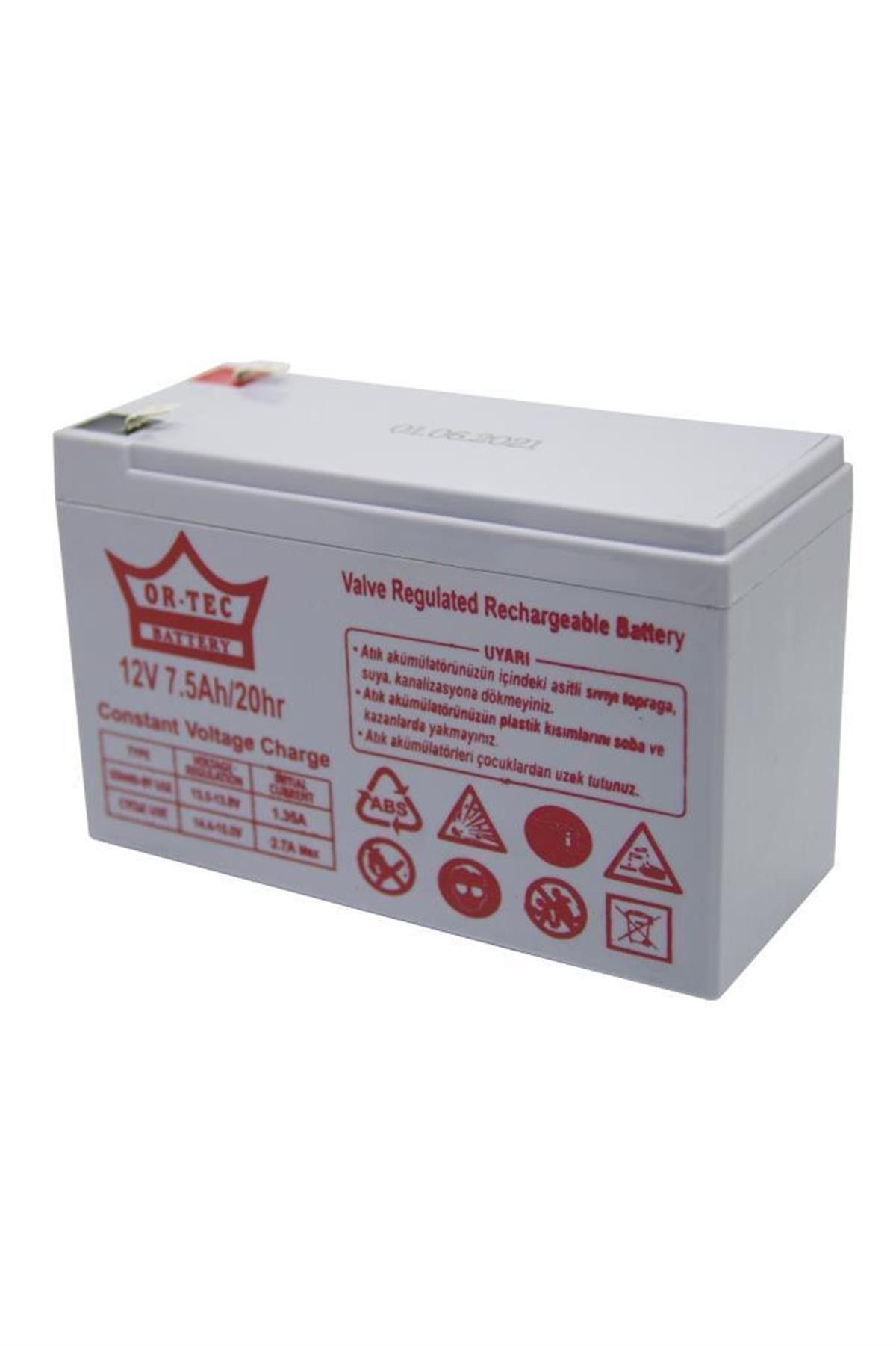 Ortec 12V 7.5Ah Bakımsız Kuru Akü #2