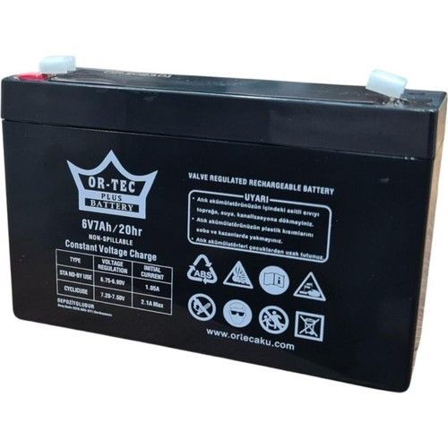 Ortec 6V 7A  Bakımsız Kuru Akü #2