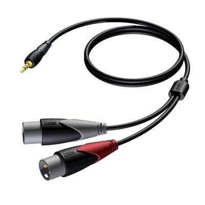 Procab CLA712/3 2xXLR 3.5mm Stereo E-E Kablo 3m.