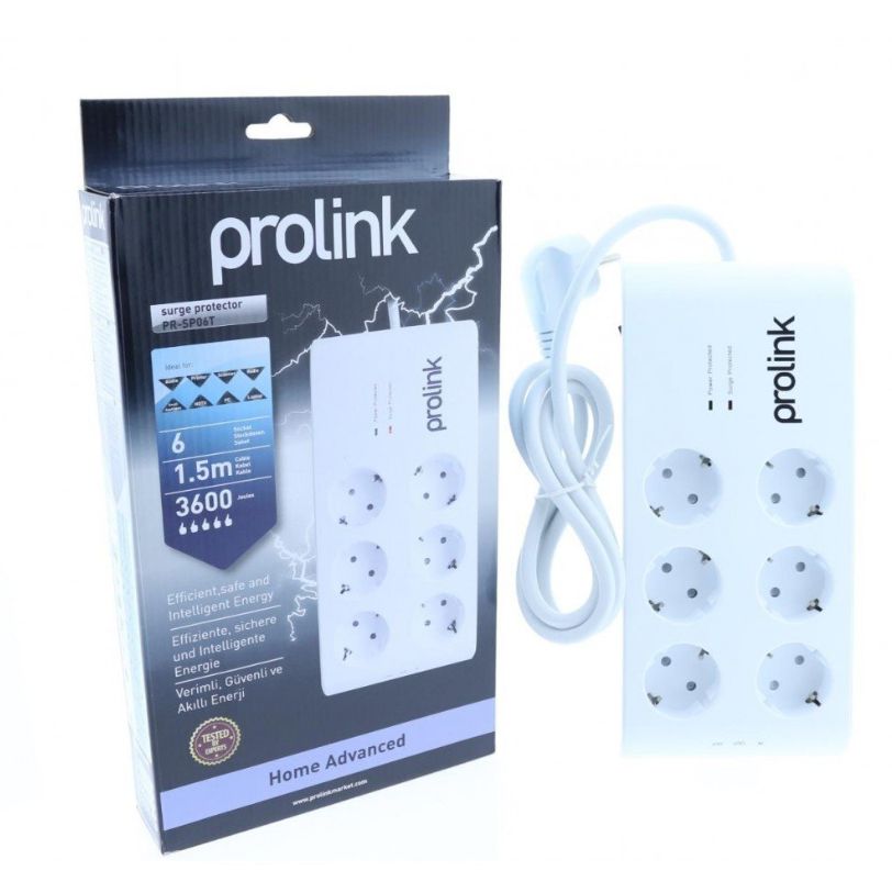 Prolink PR-SP06T 1.5m. 6 lı Akım Korumalı Priz #3