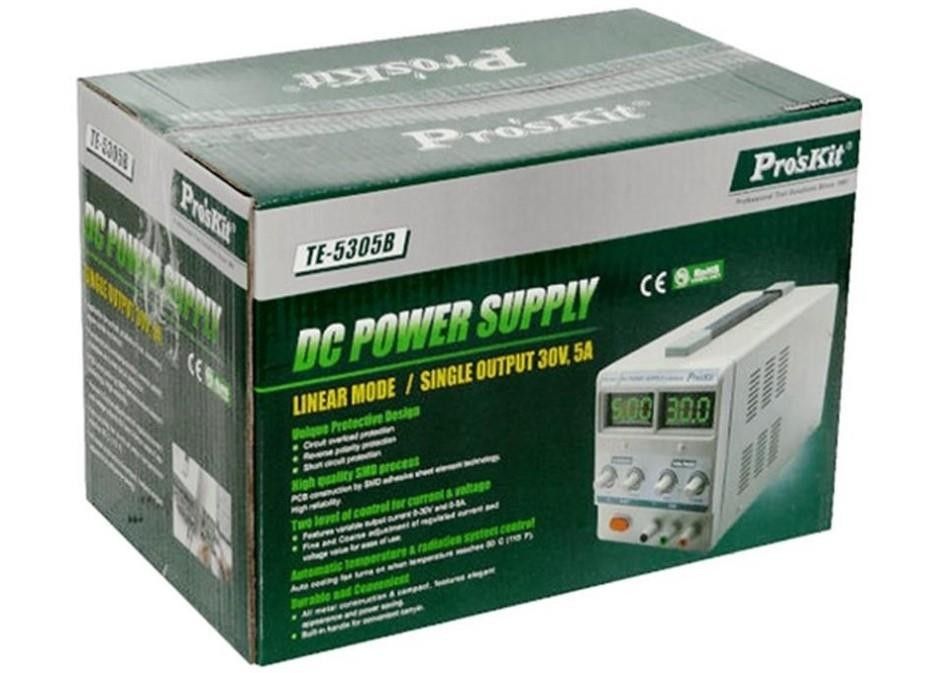 Proskit TE-5305B DC Güç Kaynağı DC 0-30V 0-5A Tek  #4