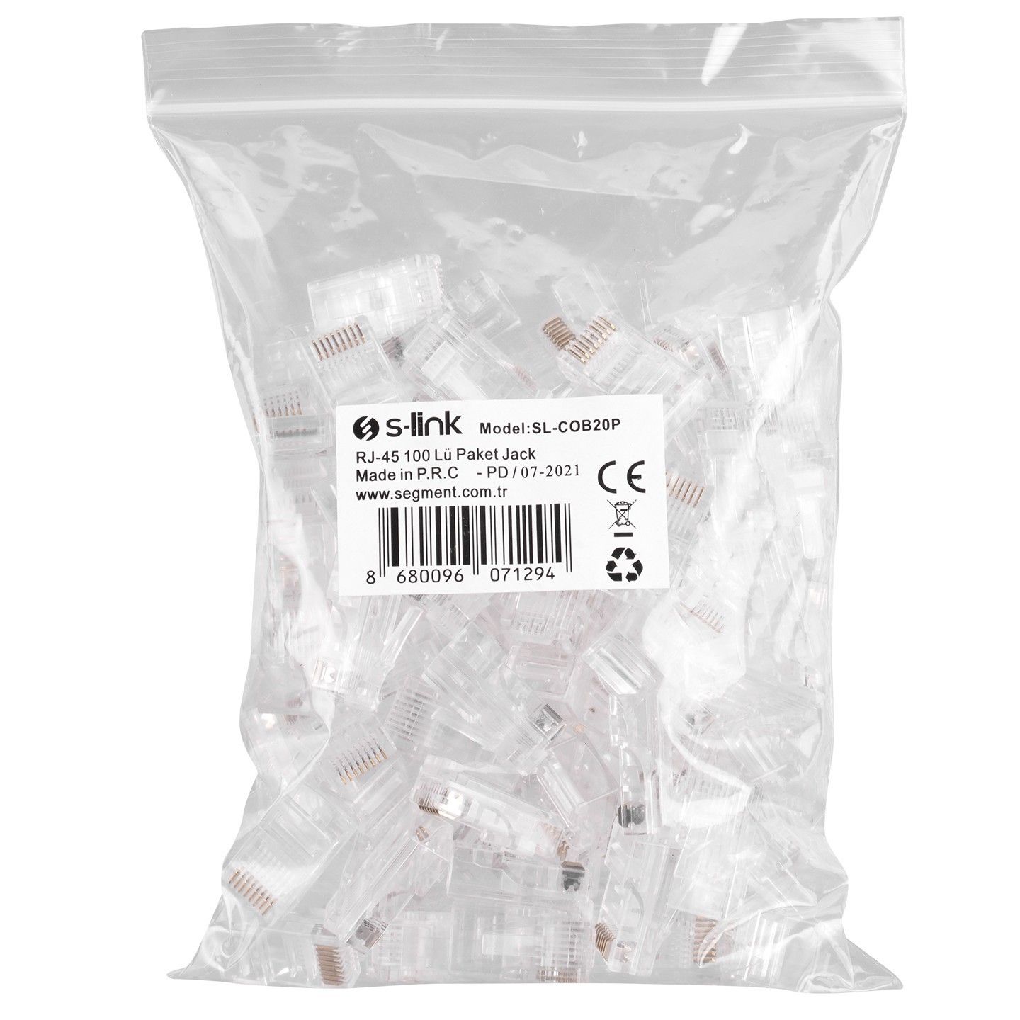 S-Link SL-COB20P RJ45 Konnektör (100 lü Paket) #3