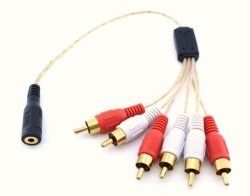 S-Link SL-DCR36 3.5mm Dişi  6x Rca Erkek Çevirici