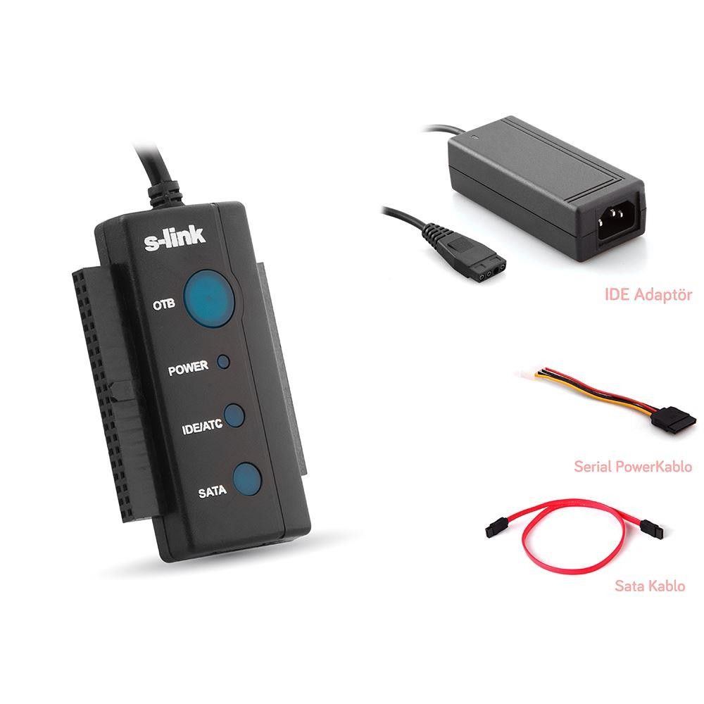 S-Link SL-SATA35 Usb To Sata+Ide 2.0 Backup Kablo
