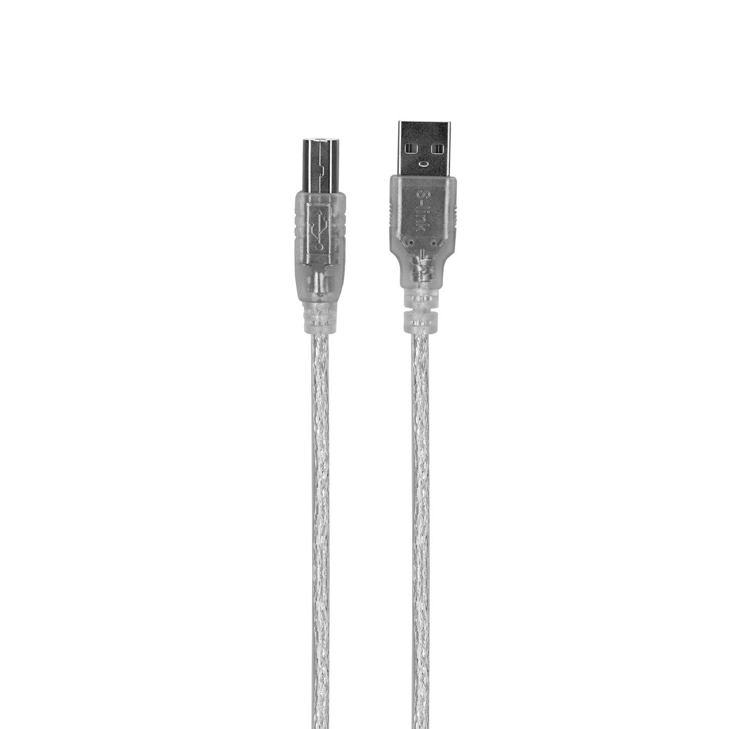 S-Link SL-U2005 5m Usb 2.0 Şeffaf Yazıcı Kablosu #2