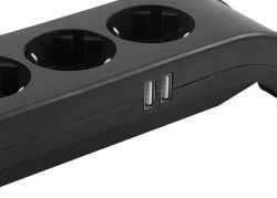S-Link SPG3041 2m Siyah 3x1.5mm 4 lü Akım Kor.Priz #4